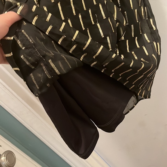 Womens Black and Gold Worthington Dress - Picture 7 of 9